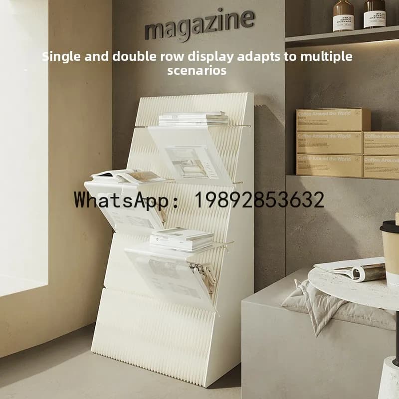 YFY Multi-layer Storage Rack Floor-standing Bookshelf Display Rack Snack Cabinet Commercial Display Foldable Acrylic