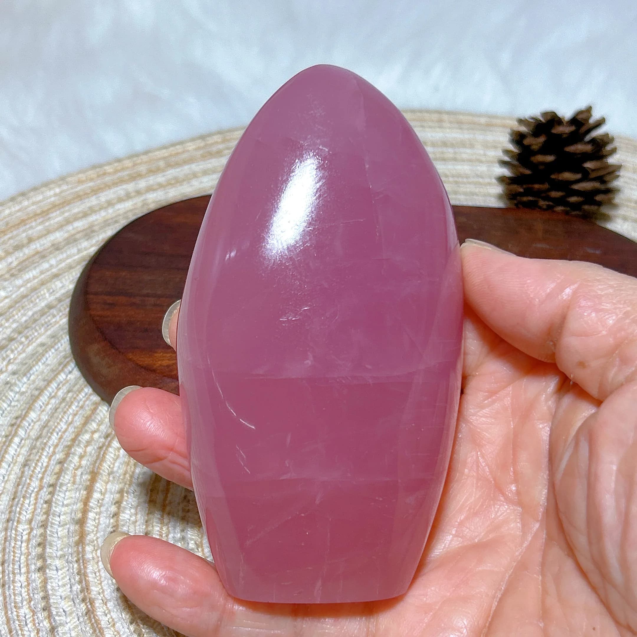 High Quality Natural Crystals Rose Quartz Flame Freeform Polished Ornament Healing Mineral Home Decoration Room Decor Gift