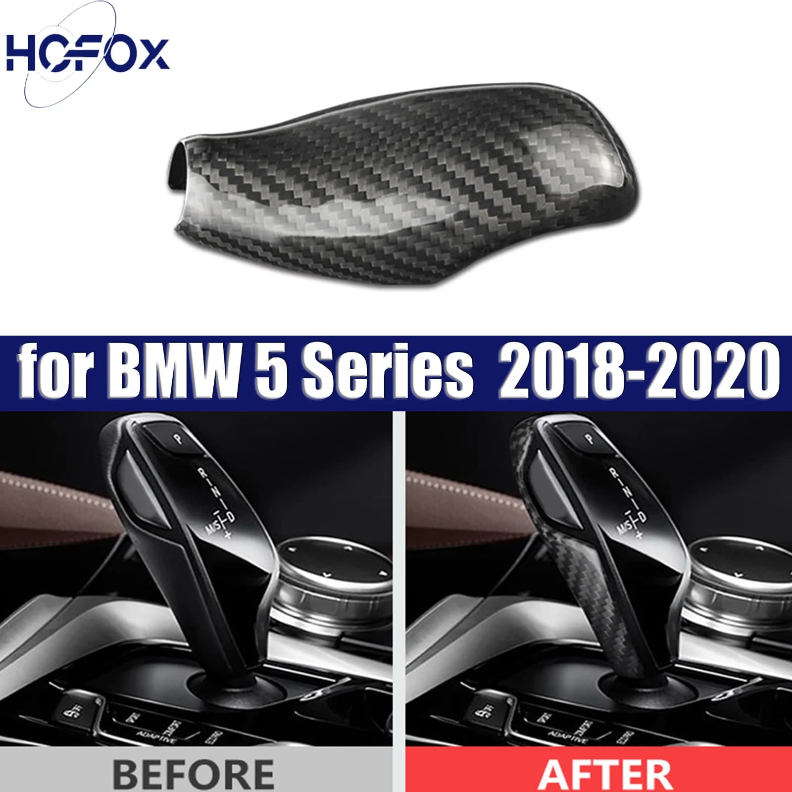 for BMW 5 Series  2018-2020 Car Gear Shift Knob Trim Cover