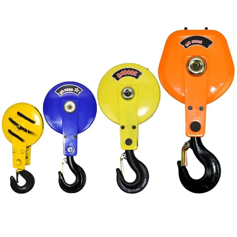 Wire rope electric hoist hook lower hook lifting pulley crane driving accessories 1/2/3/5 tons