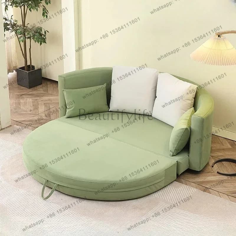LJY Luxury Fabric Minimalist Sofas Designer Modern Nordic Foldable Lounges Lazy Sofas Bed Daybed Schlafsofa Furniture Living Roo
