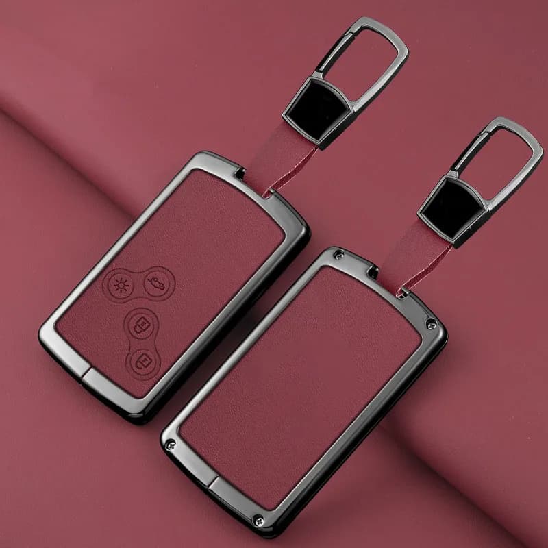 Alloy Leather Car Key Cover Case For Renault Koleos Kadjar Captur Megane Talisman Espace Clio Zoe Scenic 4 Arkana Dacia Sander