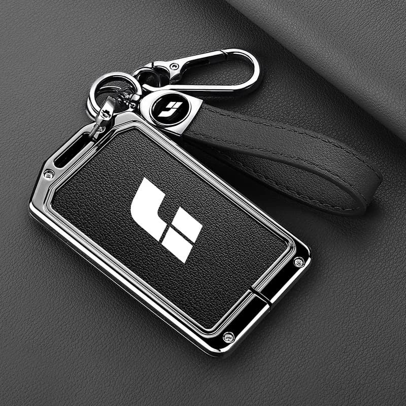 Premium Zinc Alloy Card Key Cover Case for Li Auto L9/L7/ONE/L8 - Protective Key Fob Shell Key Bag Chain