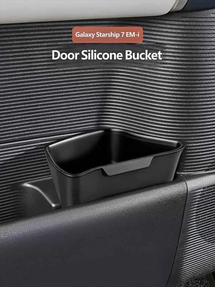 For Geely Galaxy Starship 7 EM-i Geely EX5 EM-i 2026 Car Garbage Can Silicone Organizer Box Umbrella Holder Door Storage Box