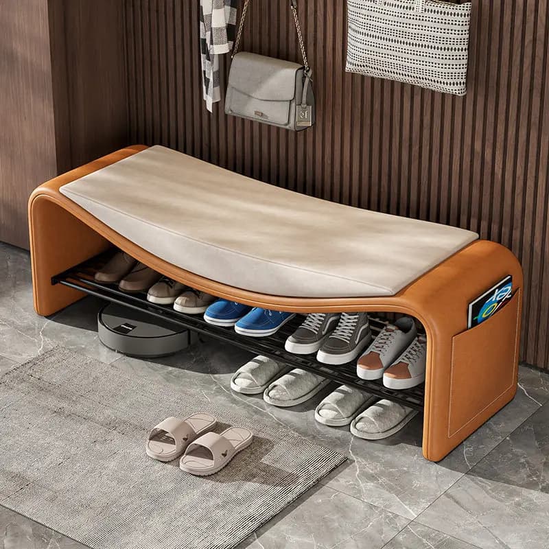 Space Saving Shoe Stool Rack Household Bedroom Luxury Stool Vanity Storage Design Pouf Ottoman Hallway Entrance Furniture