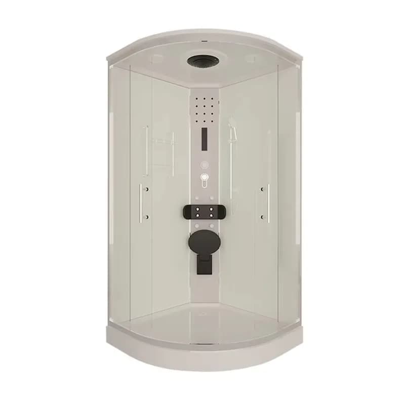 Arc Fan-Shaped Tempered Glass Sliding Door Shower Enclosure High-Strength Aluminum Alloy Frame Customizable Size Color