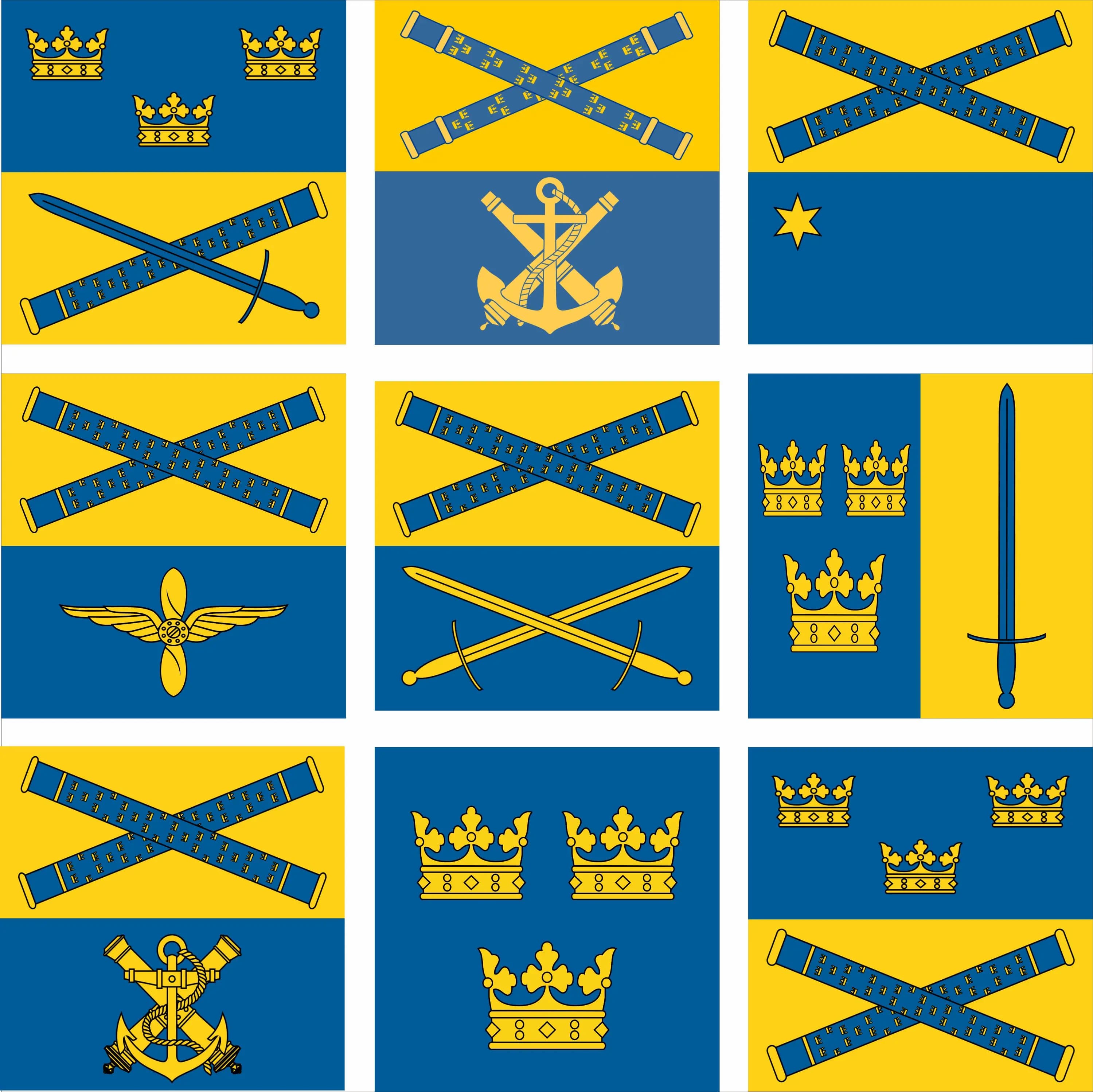 Sweden Air Force Commander flag Swedish Regent 4x4ft Double sided printing Swedish Minister for Defence Flags