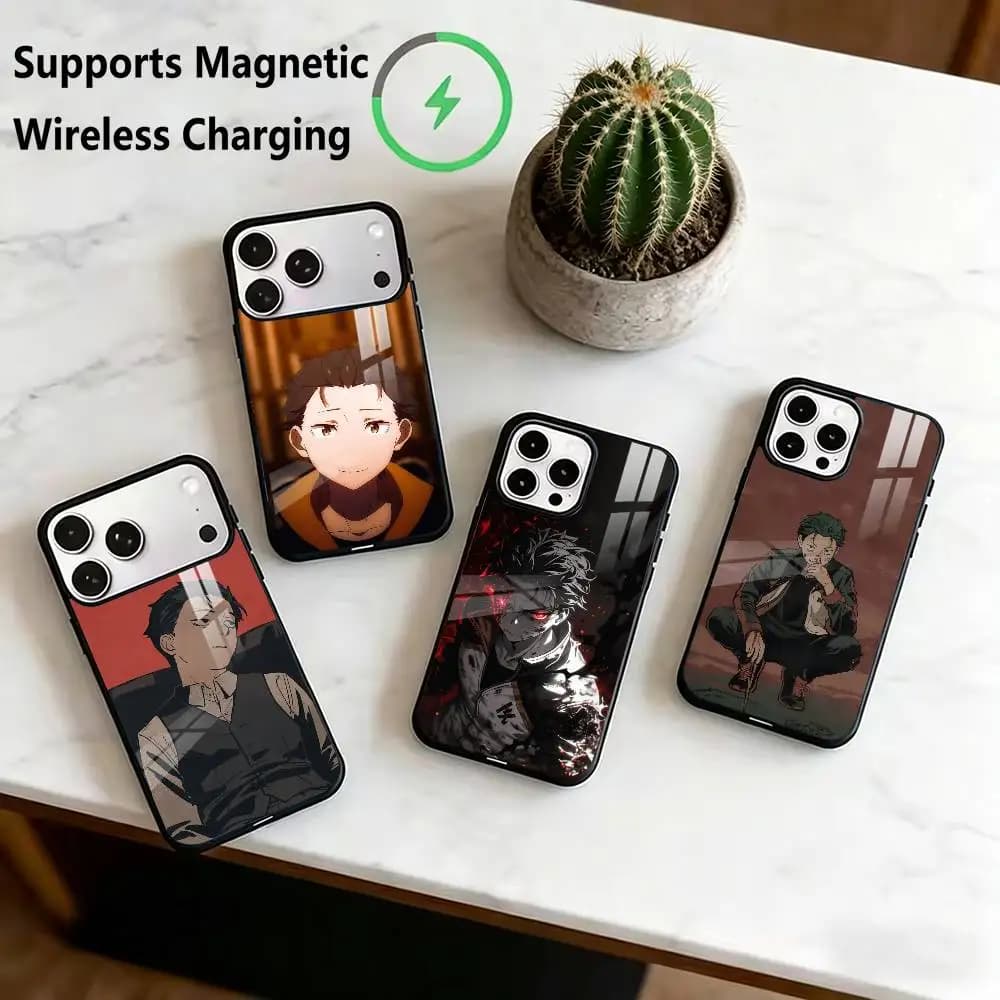 A-Anime Re Zero S-Subaru  Phone Case For iPhone18 17,16,15,14,13,12,11 Plus,Pro Supports Magnetic Wireless Charging Gift