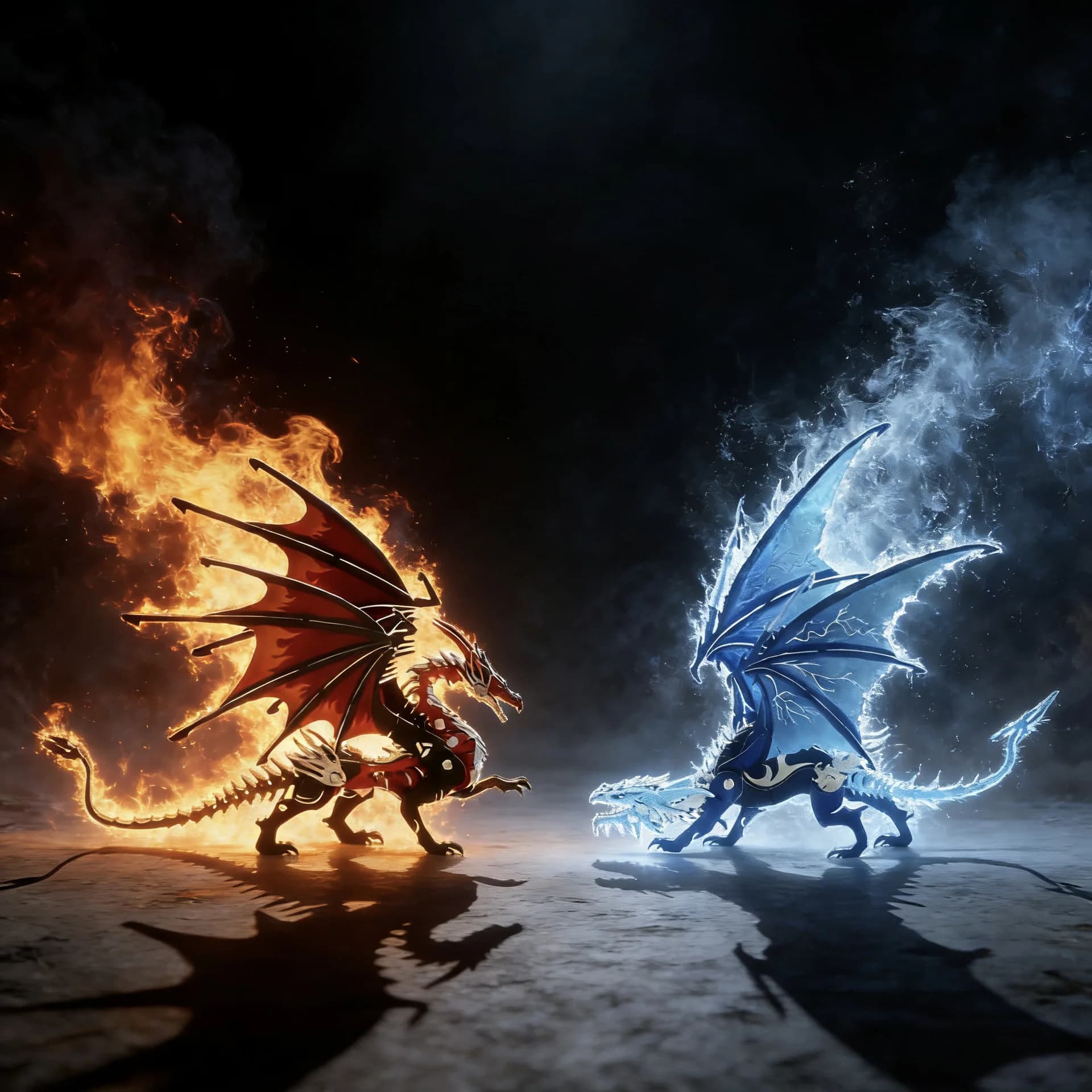 Color ice dragon fire-breathing dragon three-dimensional puzzle metal assembly model handmade DIY gift educational toy