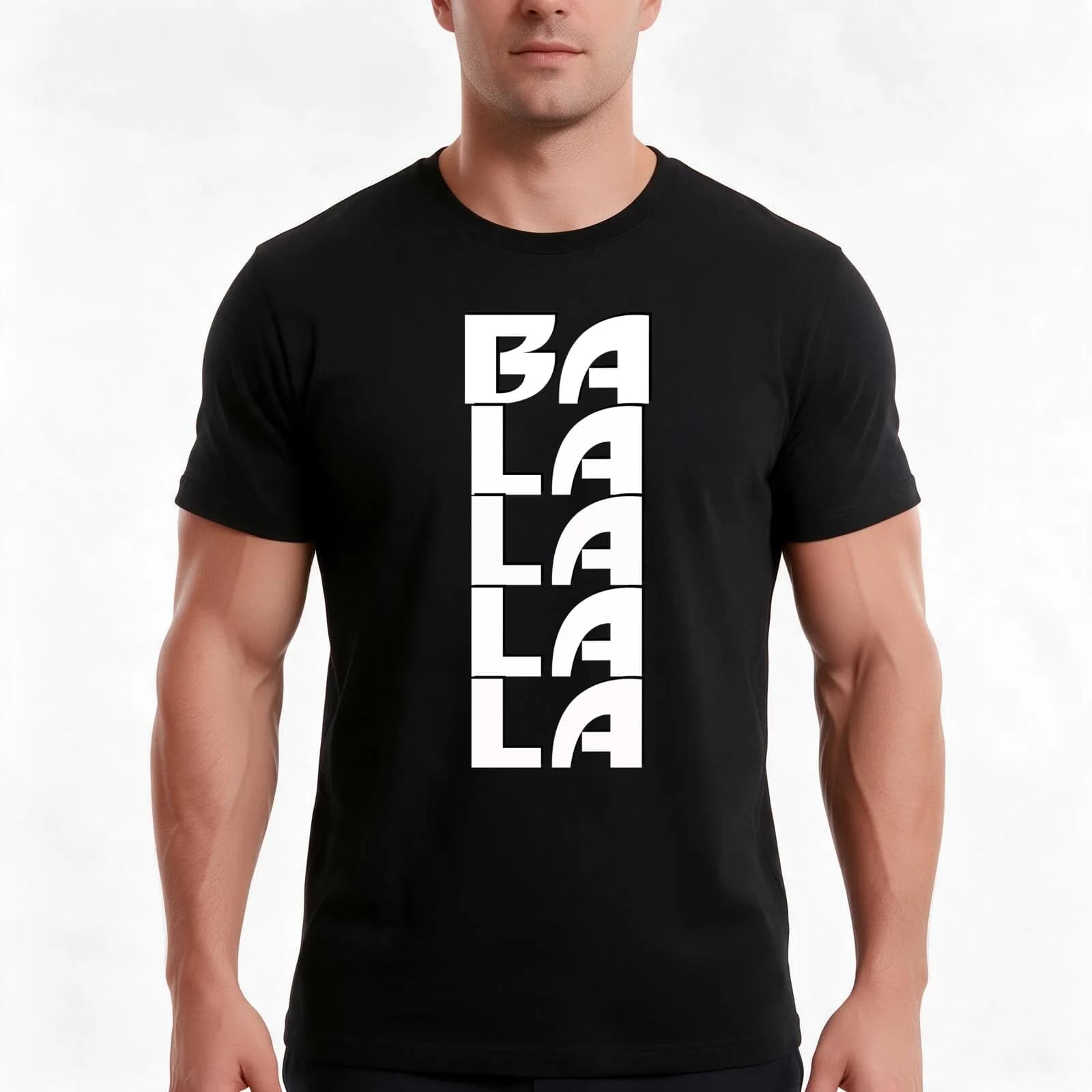 Ba La La La T-Shirt, Summer Casual Cotton Tee, Oversized Streetwear Tops, Vintage Graphic Print, Loose Fit Short Sleeve