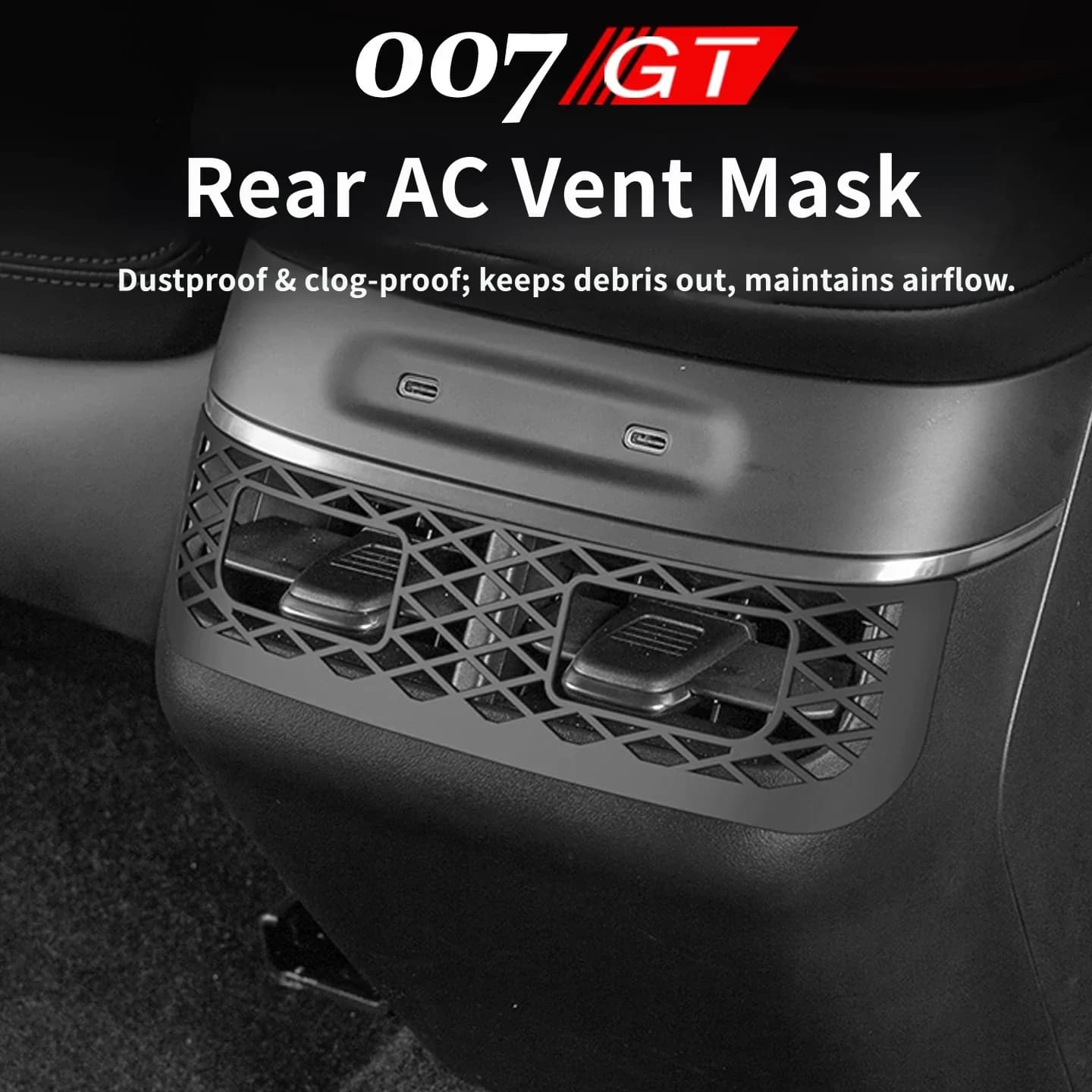 For Zeekr 7GT 007GT 2025 2026 Air outlet mask behind armrest box Central control air outlet mask Car Protective Pad Accessories