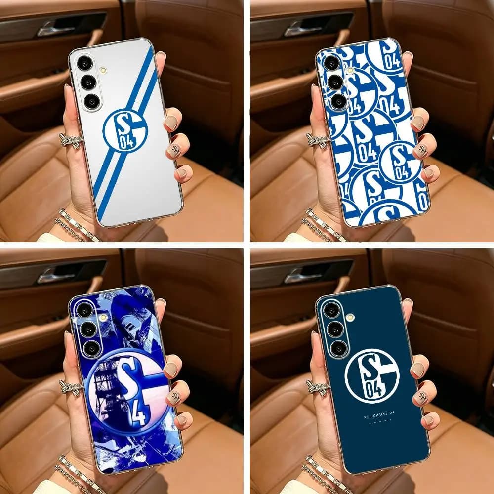 Classic S-Schalke 0 4 P-Pattern Clear Soft Silicone Phone Case for Samsung Galaxy A71, A70, A52, A51, A40, A30