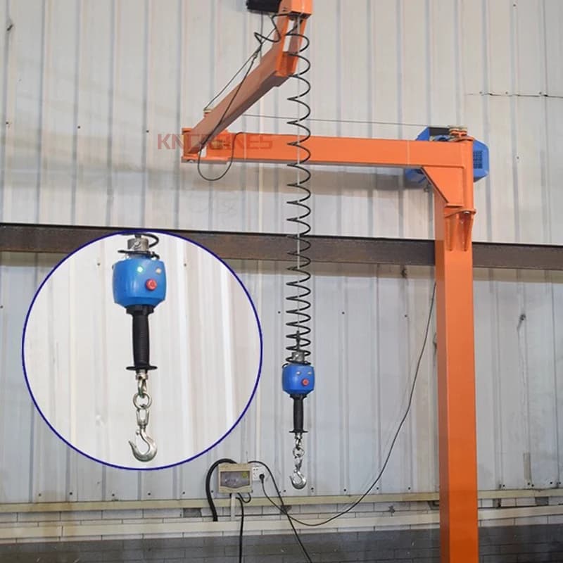 Folding Jib Cranes 0.5 Tonne Workshop Stationary Small Jib Cranes with Zero-gravity Hoists