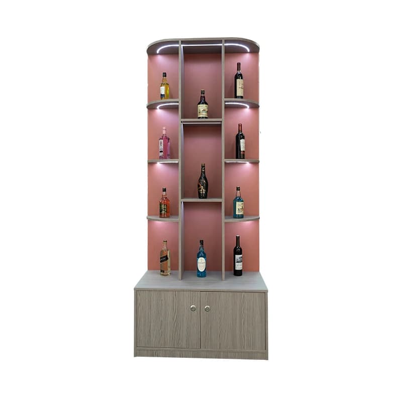 Supermarket Wine Multifunctional Display Shelf Wooden Display Cabinet