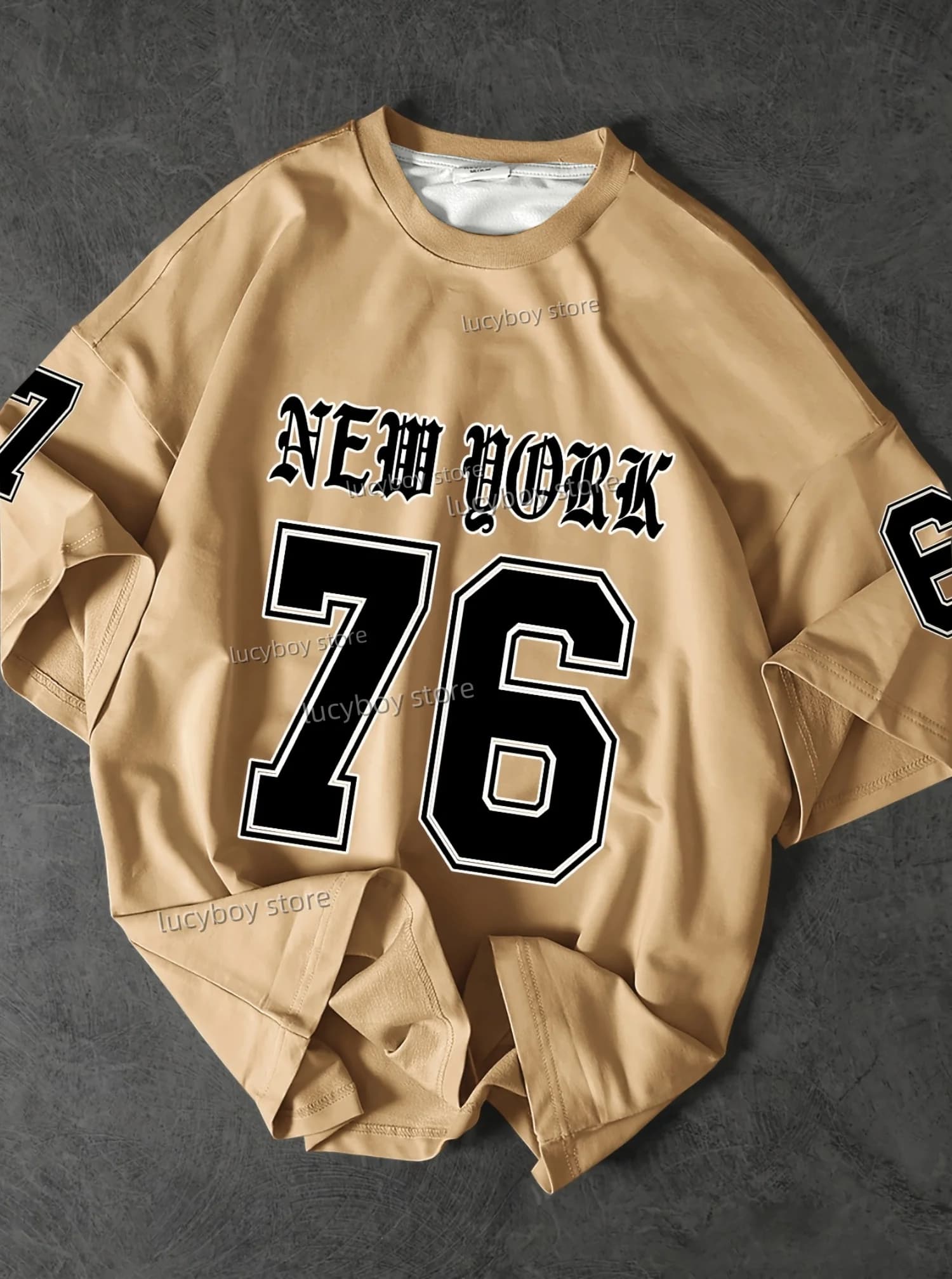 new Men NEW YORK NO.76 Print  American Style T-Shirt Man Short Sleeve O- Neck sport Tee Vintage Basketball T-shirt Men Clothes