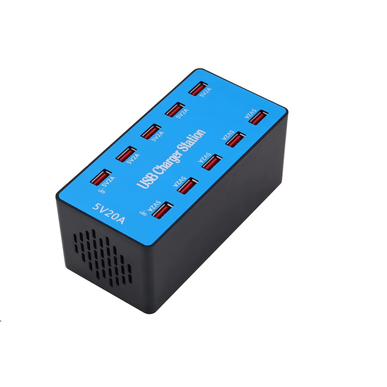 A5B 10 Port 100W USB Fast Charging Station with Engine Core for IPhone/iPad/Mobile Phones/Laptops 1 Year Warranty
