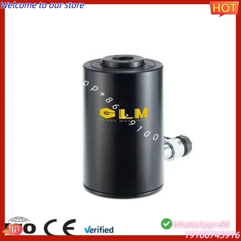2026Hot Lightweight 20Ton 700Bar Single Acting Aluminum Hollow Hydraulic Cylinder 150mm Stroke Hollow Plunger Hydraulic Jack