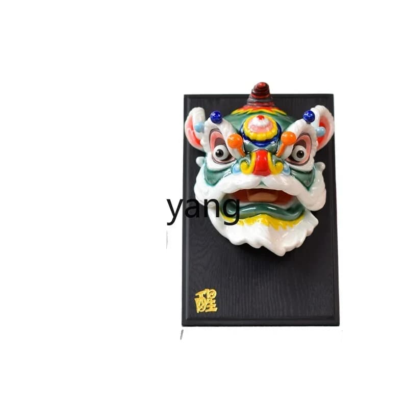LH   ceramic lion dance head Foshan intangible cultural heritage traditional handicrafts Chinese characteristics gift