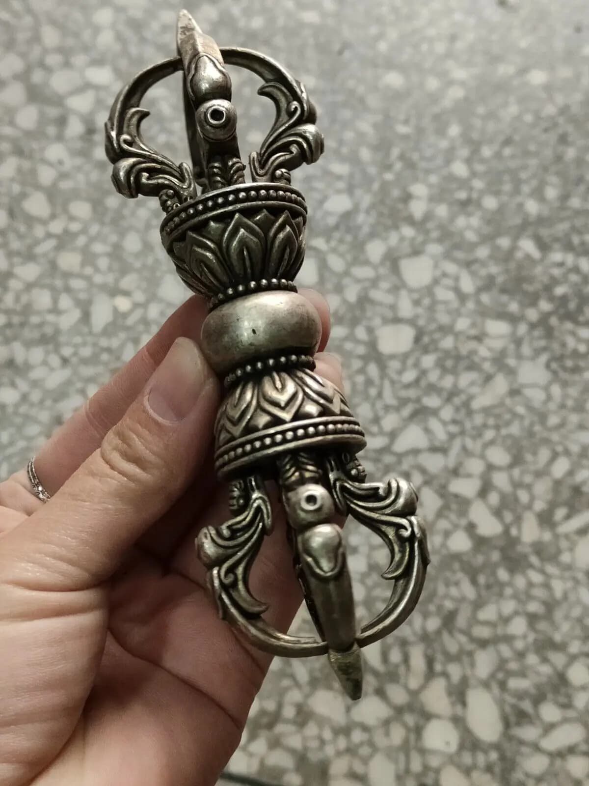 old Tibetan Buddhism Tibetan silver Phurpa Dorje Phurpa Pestle Vajra FaQi statue