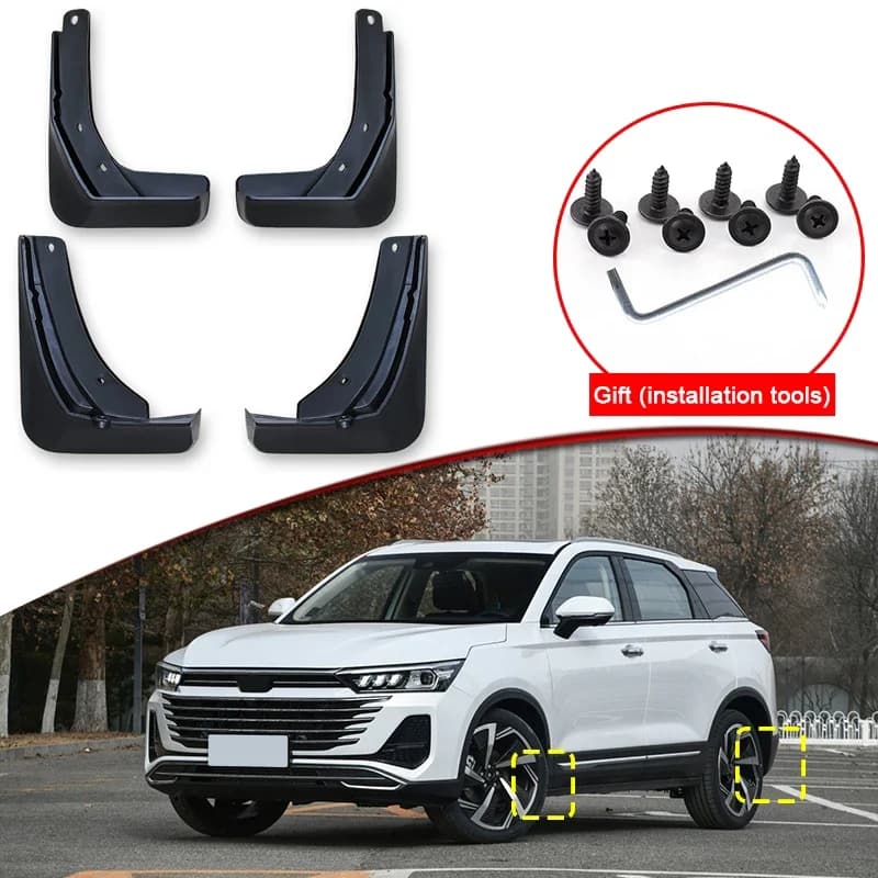 Car Styling For FAW Bestune T77 2019-2024 ABS Car Mud Flaps Splash Guard Mudguards MudFlaps Front Rear Fender Auto Accessories
