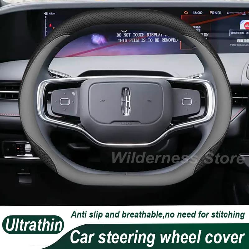 Hot Sales Car Steering Wheel Cover For Lincoln Nautilus 2023-2027 Non Slip Steering Wheel Cover Lincoln Nautilus Accessories