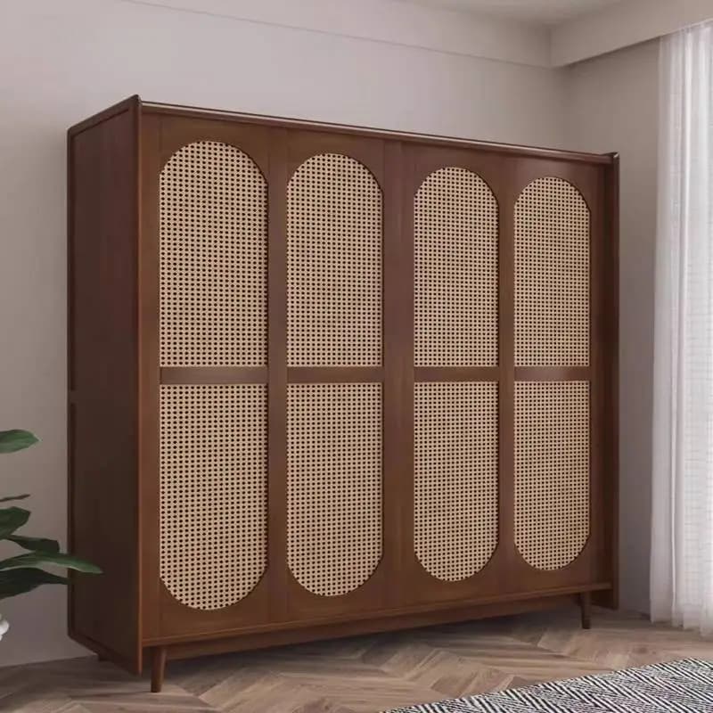 Customized Vintage Wardrobes Decoration Cheap Wooden Storage Wardrobes Space Saving Bedroom Armadio Guardaroba Furniture Home