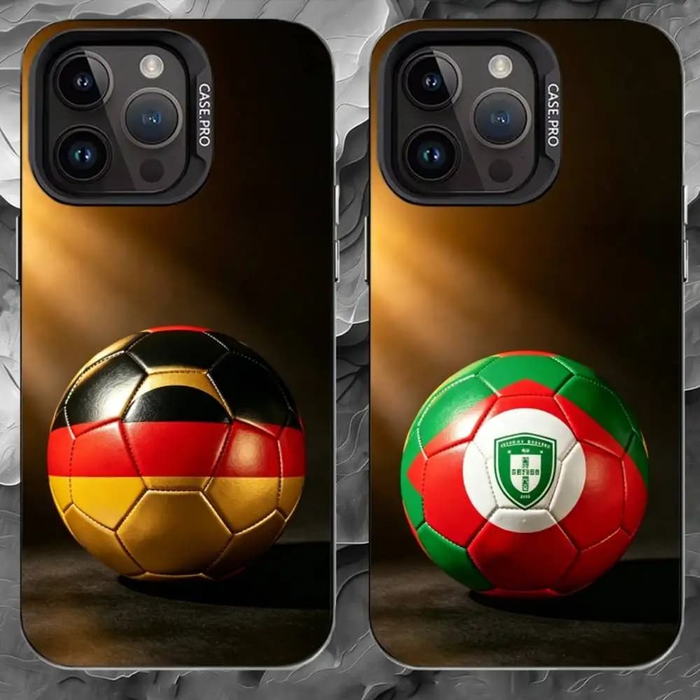 National flag of 2026 football match Phone Case For iPhone 17 16 15 14 13 12 11 Pro Max Plus Silver Matte Black Cover