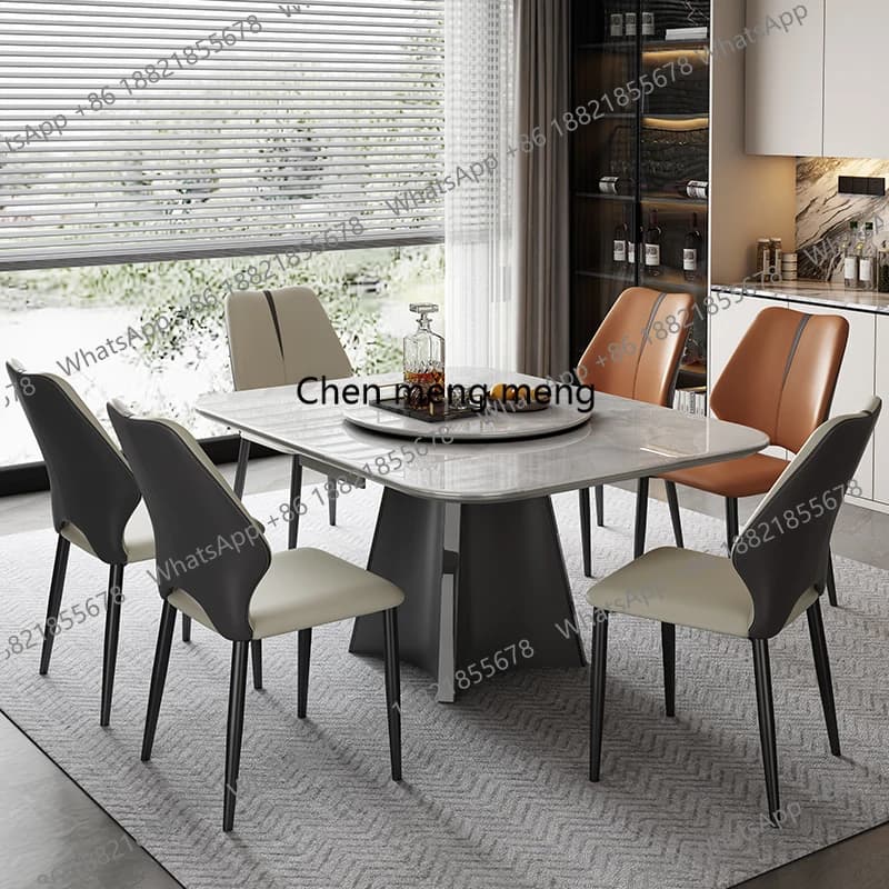 Storage Turntable Dining Table Luxury Nordic Entryway Center Dining Table Salon Makeup Entryway Wood Mesas De Jantar Furniture