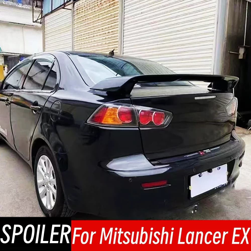 For Mitsubishi Lancer EX 2008-2016 EVO Style Bodykit Car Rear Trunk Lid Spoiler Wings ABS Plastic Exterior Tuning Accessories