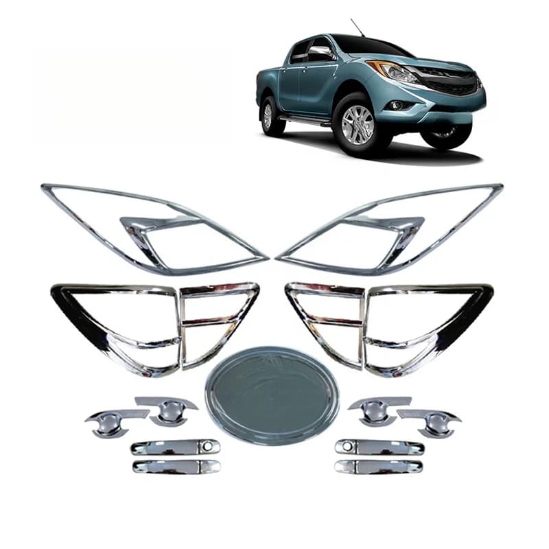 4X4 Pickup Custom Chrome Trim Garnish Combo Kit Decorative Exterior Body Upgrade Replacement Parts