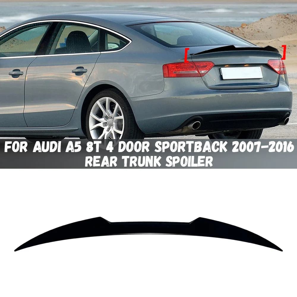 For Audi A5 8T 4-Door Sportback 2007 2008 2009 2010 2011 2012 2013 2014 2015 2016 Rear Boot Trunk Spoiler Wing