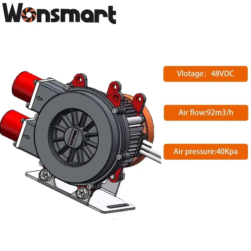 High-Power Mini Turbo Blower Fan 40kpa Electric with Ball Bearing for 3kw Fuel Cell in Manufacturing Plants