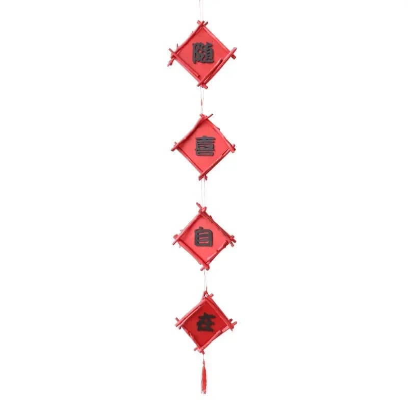 New Year's door hanging wooden decorative pendants, house warming, peace and joy, creative home layout