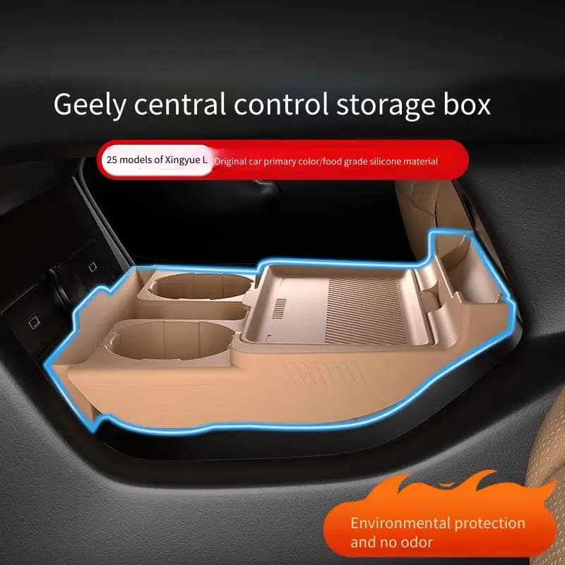 Suitable for 2025 Geely Xingyue L central control lower storage box, storage box, in car car accessories modification parts