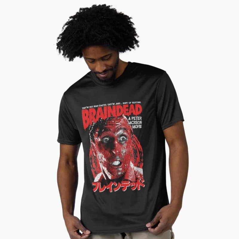 0403 Horror movie Braindead  Scary halloween Gift t shirt Scream film Graphic clothes 100% cotton printed All size tops S-6XL