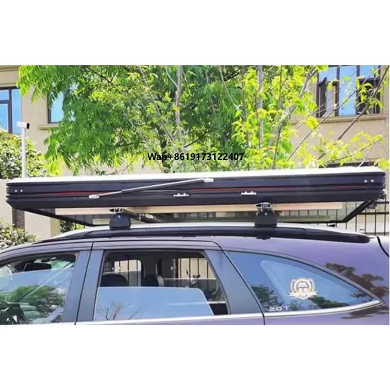 SHR130 Cheap 4 Season Adventurer Aluminum Triangle Hard Shell Roof Top Tent Canvas Car Rooftop Automatic Folding