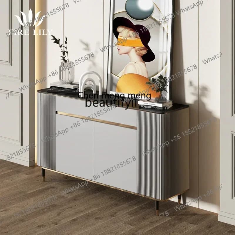 CC Light luxury rock slab dining side cabinet household small apartment Italian restaurant storage cabinet