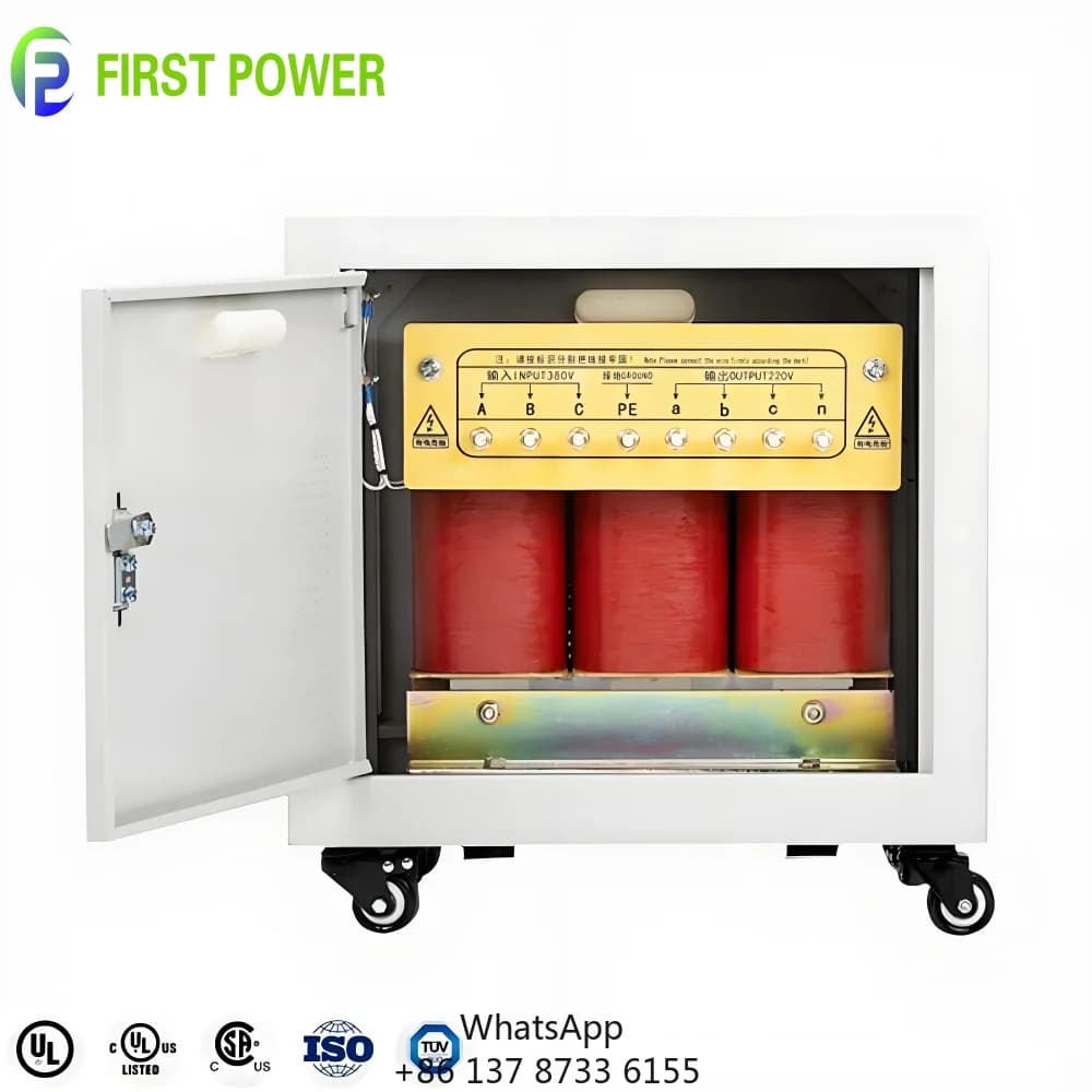 UL CUL CE 50/60HZ 10KVA-300KVA 110V 220V 380V Low Voltage 3 Phase Dry Type Isolation Transformer For Industrial Power Supply