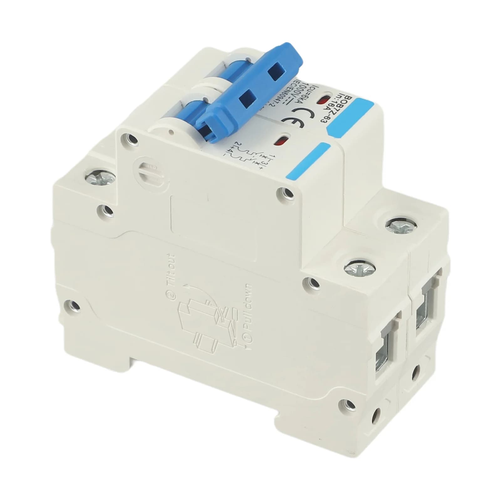 ​6-63A Circuit Breaker 1pcs 2 Pole ABS/Plastic Circuit Breaker DC Disconnectors Double Miniature Solar PV Switch
