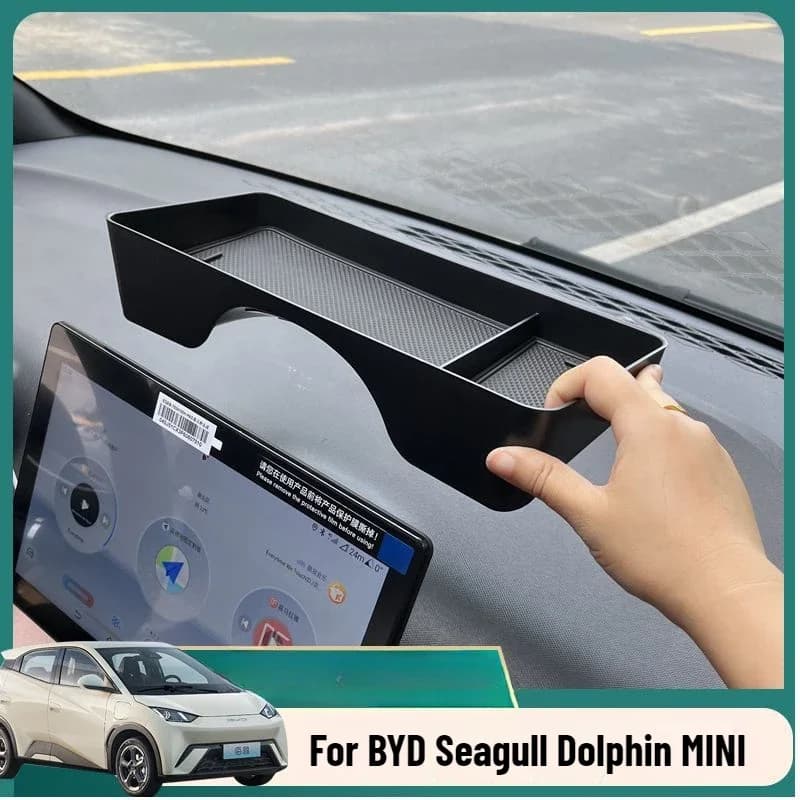 For BYD Seagull Dolphin MINI 2025 2024 Central Control Screen Rear Storage Box Car Interior Accessories Dashboard Storage Tray