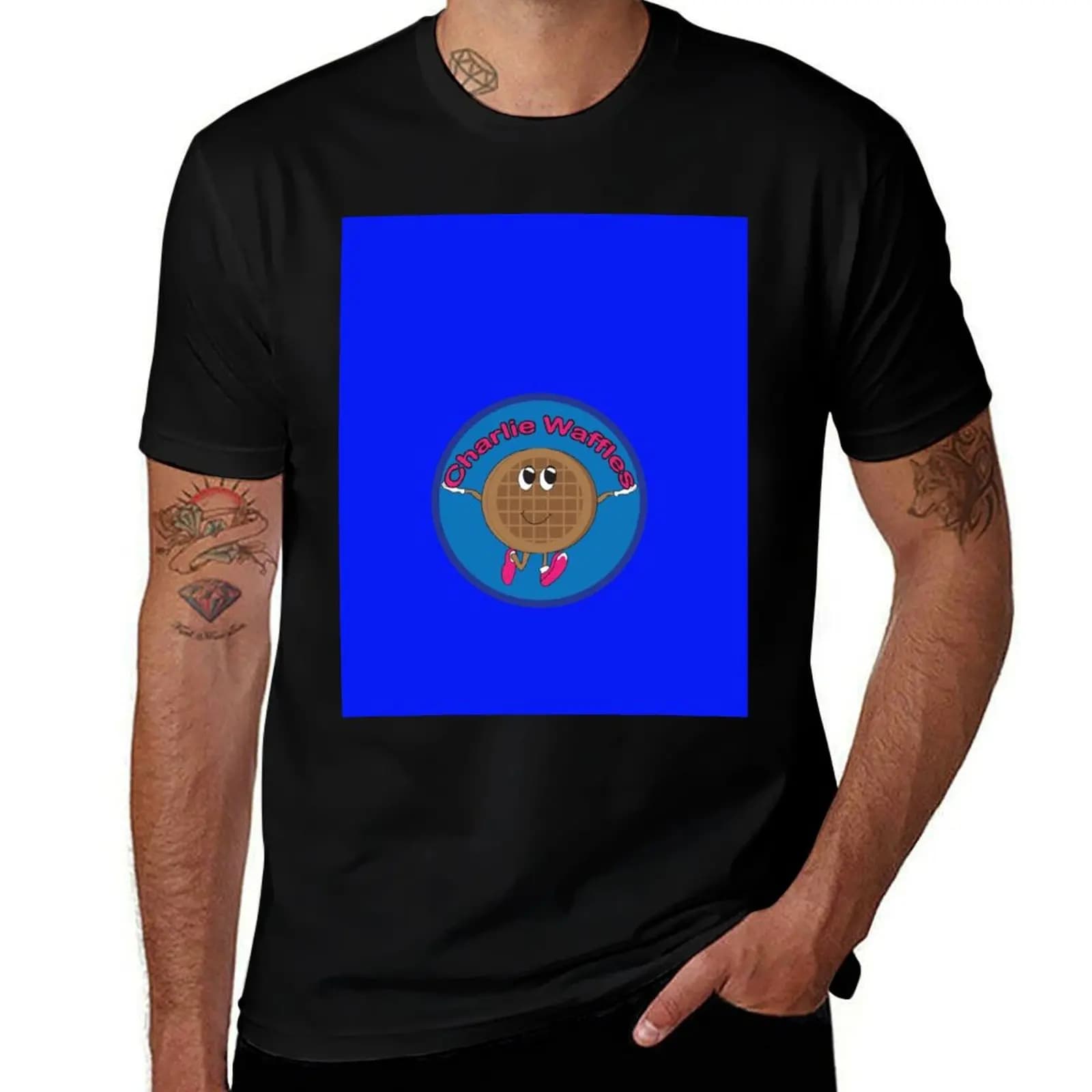 Charlie Waffles! T-Shirt Fashion Casual Short Sleeve T-Shirt
