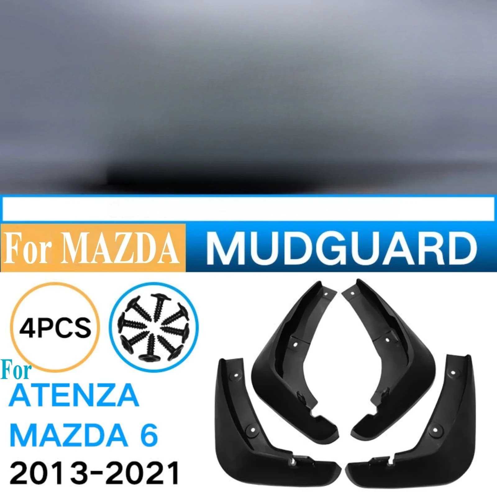 For Mazda 6 Atenza 2013-2021 4Pcs Front & Rear Durable Mud Flaps Car Mudguards Splash Guards Auto Exterior Accessories