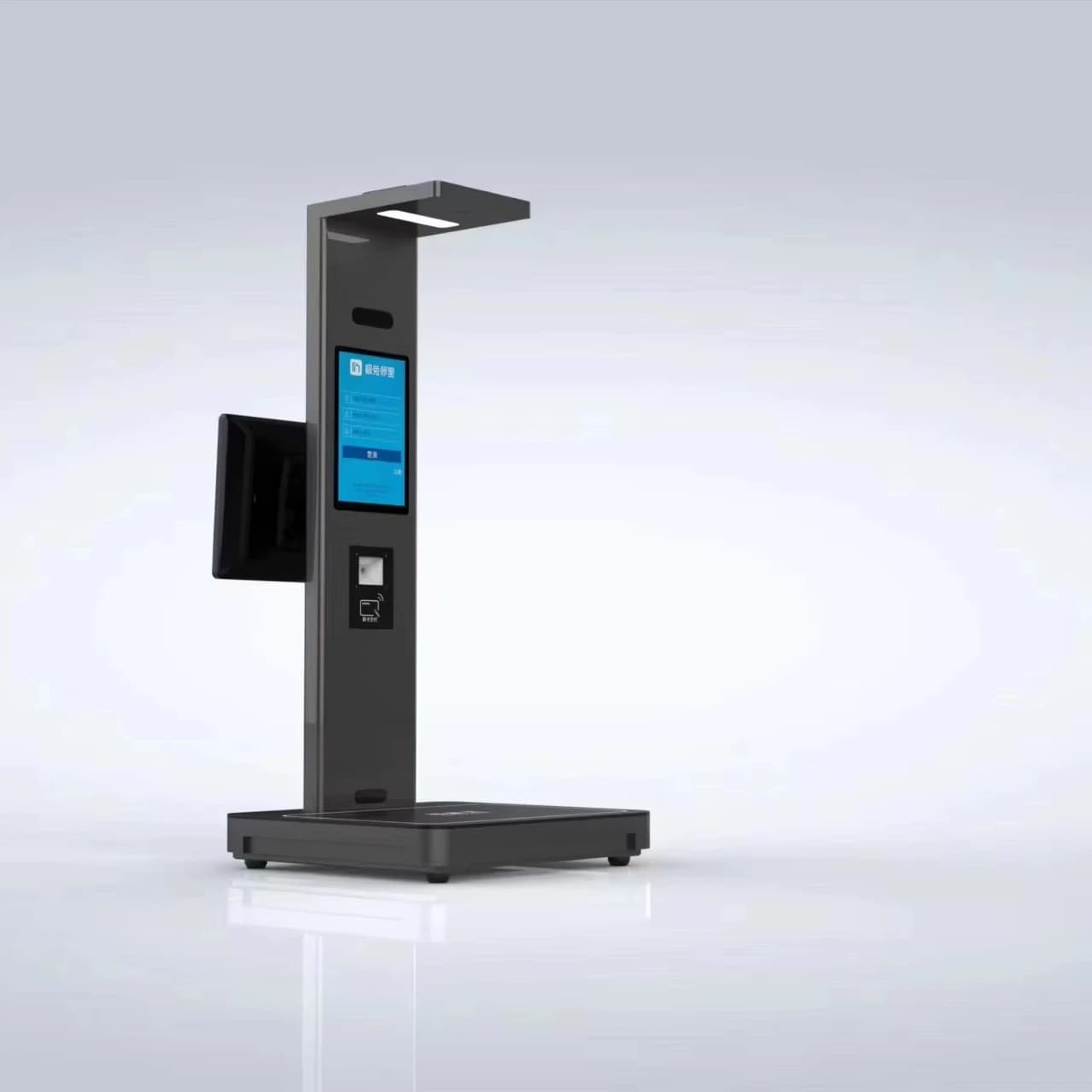Self-service Kiosk 10.1-inch Dual-screen Intelligent AI Visual Self-checkout Kiosk X7 with Automatic Barcode Scanner.