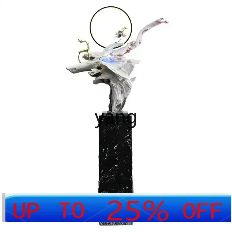 LH  high-end floor-to-ceiling flowing water large ornament new Chinese-style large living room office clubhouse decoration