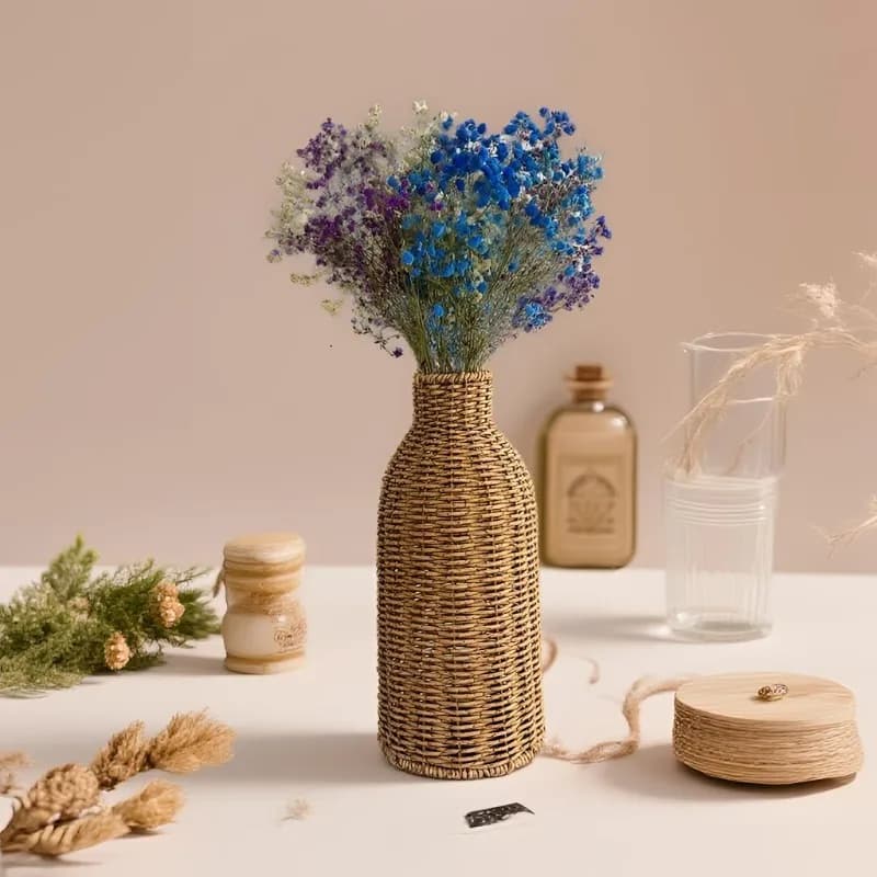 Coffee Table Vases Hand-woven Creative Desktop Vase Interior Simple Decoration تحف كبيره للمنزل Room Decor المزهريات 2026