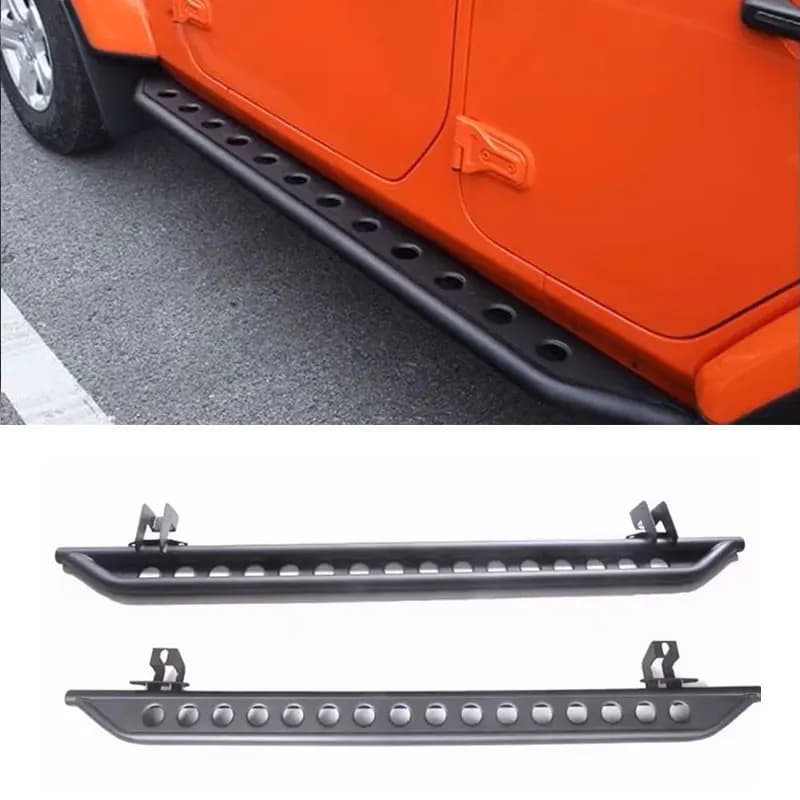 For Heavy-Duty Manganese Steel Off-Road Textured Black Nerf Bars Side Steps Running Boards For Jeep Wrangler JK 07-18