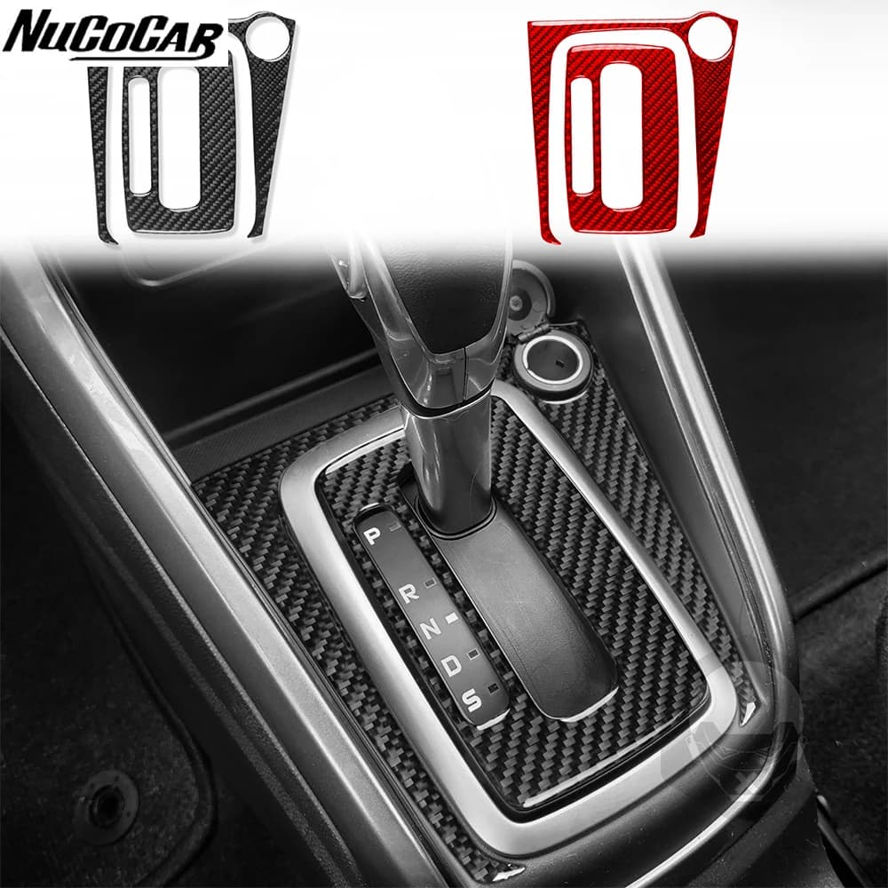 For Ford EcoSport 2018-2025 Carbon Fiber Central transmission gear shift panel Car Accessories Interior Decorative Stickers