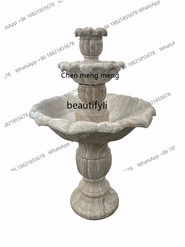 D178 H European outdoor running water water fountain ornament fish pond circulation courtyard garden hotel floor-to-ceiling land