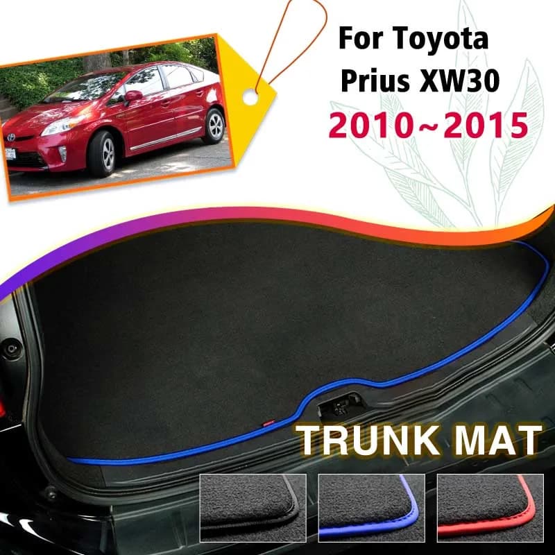 Car Trunk Storage Mat For Toyota Prius XW30 3 2010~2015 Boot Cargo Liner Tray Trunk Luggage Floor Carpet Pad Auto Accessories