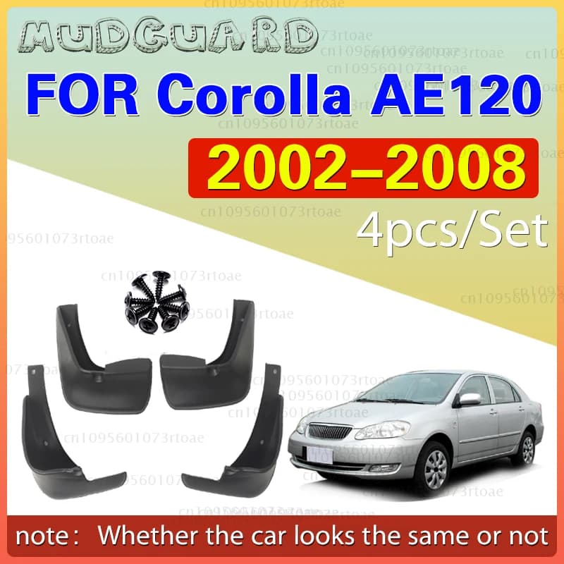 For Toyota Corolla AE120 Altis 2002-2008 Sedan 2003 2004 2005 2006 2007 Fender Mudguard Mud Flaps Guard Splash Flap Mudguards